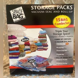New Storage bag vacuum-seal and roll-u